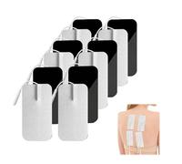12 Pcs Large Electrode Pads for TENS 2x4 Inch Self Adhesive Electrotherapy Electrodes for Muscle Stimulators 2mm Pin Connector Latex Free Hypoallergenic