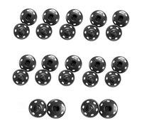 12 Pcs Large Press Studs Snap Fastener, Metal Copper Snap Buttons, 21mm Invisible Fasteners for Clothing, for Coat Jeans, Jackets, Shir,Bags Press DIY Sewing Clothing (Black)