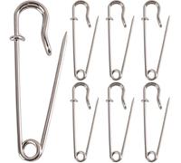12 Pcs Large Safety Pins, Strong Blanket Pins, Heavy Duty Blanket Pin, Extra Sturdy Bulk Pin,SafetyPin Heavy Duty for Clothes Blankets Crafts Skirts Kilts Brooch(2.5 inch/63 mm)