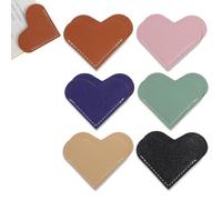 12 PCS Leather Heart Bookmark - Cute Corner Bookmarks for Women Teacher Students, Multi-Color Bookmarks Gifts for Stationary School Office Home Book Club, Reading Accessories