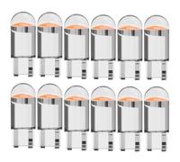 12 Pcs LED Bulbs Car Sidelight T10 12V W5W COB Dome Map Door Side Interior Number Plate Capless Trunk Tail (Red)