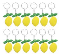 12 Pcs Lemon Keychains Bulk lemonade with leaves Party supplies for Fruit theme birthday she found her main squeeze Bridal Shower Decorations