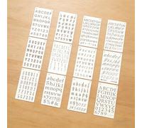 12 Pcs Letter Stencils, Reusable Alphabet Number Stencils Templates, Practical Painting Scrapbook Supplies Suitable for Art Projects DIY Crafts