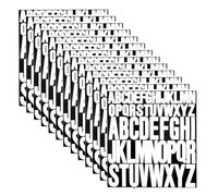 12 PCS Letter Stickers Vinyl Waterproof, Alphabet Sticker Large Vinyl Name Letter Stickers for Scrapbooking Alphabet Stick on Wall (White)