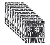 12 PCS Letter Stickers Vinyl Waterproof, Alphabet Sticker Large Vinyl Name Letter Stickers for Scrapbooking Alphabet Stick on Wall (Black)