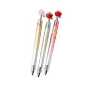 12 PCs-Light-Discolored Double-Bead Quick-Drying Fun Fruit Twist Pen-Twilight Powder-0.5mm.