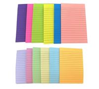 12 Pcs Lined Sticky Note Simple Sticky Pad Rectangular Writing Practical Paper Lovely Memo for Office