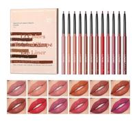 12 PCS Lip Liner Pencil Set Featuring Matte Formula, Waterproof and Long Lasting Lipstick Liner, Smudge-Proof Nude Shades for Defined Lip Contour and Comfortable Wear (12 PCS Set B)