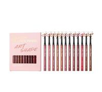 12 PCS Lip Liner Pencil Set, Matte Lip Contours Lipliner, Lipstick Lip Liner Set, Long Lasting, Waterproof, Makeup Set Gift for Women (12Pcs)