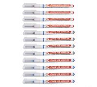 12 Pcs Long Head Marker Pens for Woodworking, Deep Hole Drill Marking Tool with 20mm Tip, Oil-Based Waterproof Quick-Dry for Wood, Metal,