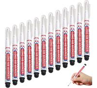 12 Pcs Long Nib Marker, 20mm Deep Reach Marker Pen for DIY | Set of 12 long nib markers with 20mm reach and 1.5mm tip; for hard-to-reach marking.