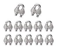 12 Pcs M3 U Bolt Wire Rope Clip Cable Clamp, Stainless Steel Wire U Bolt Saddle Fastener Clips Clamps for 3mm Thick Wire Rope Cable for Laundry Lines, Porch Furniture