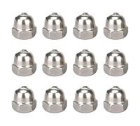 12 Pcs M6 Dome Nuts - Premium 304 Stainless Steel A2 Grade, DIN 1587 Thread Hex Acorn Nut Cap For Screws Bolts Motorcycles Bicycles Furniture Lighting and Industrial Hardware