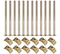 12 Pcs M6 Furniture Boltss, Furniture Connecting Bolts with Half Moon Luna Washers Nuts, Bunk Bed Bolts and Nuts Connectors, for Bunk Beds Cots Bed Screws and BoltsHardware Fixings(M6 x 100mm)