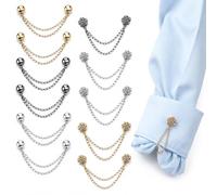 12 PCS Magnetic Clothing Pins, Metal Clothing Clips - Cardigan Fasteners Trouser Hem Cinchers Damage, Multi Function Magnet Pin Button Hem Clip for Cardigan Shirts Trousers Fixing