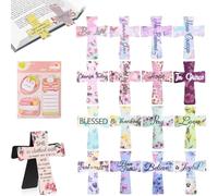 12 Pcs Magnetic Cross Bookmarks, Christian Bookmark Gifts for Bible Study, Women Bible Verse Book Marks, Readers, Teachers, Students Religious Page Clips, Page Markers for School Reading(16pcs-a)