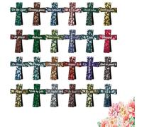 12 Pcs Magnetic Cross Bookmarks Gifts, Christian Religious Bible Verses Bookmarks with Inspiration Sayings, Magnetic Bible Verse Book Marks, for Bible Study, Readers, Teachers, Students (24PCS)