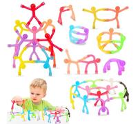 12 Pcs Magnetic Men Fidget Toys - Travel Toy Figures, Magnet People for Kids, Fun Fridge Magnets & Sensory Desk Toys, Stress Relief Play Accessories, Classroom Rewards, Party Bag Fillers & Gifts