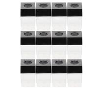 12 Pcs Magnetic Paper Clip Holder for Desk and Home, Black Plastic