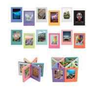 12 PCS Magnetic Photo Frames, 12 Colors Mini Picture Frames, 3 Inch Magnet Picture Frame, Picture Frame for Polaroid/Instax Photos, Mini Frames Plastic Refrigerator Magnets for Fridge