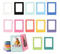 12 PCS Magnetic Photo Frames for Fridge, 3 Inch Mini Magnetic Picture Frame, Colorful Mini Photo Frames for Desktop, DIY, Fridge, Changeable Combination Editable Creative