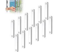 12 Pcs Magnetic Strips for Window Fly Screens,Self-Adhesive Magnetic Strips Clips,Punch-Free Universal Strong Magnet for Fly Screens Window Net Insect Screen, Mesh Curtains, Door Curtains-White