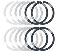 12 Pcs Magnetic Wireless Charging Metal Ring with Sticker, 2 Styles, Universal Ultra Thin Notched and Round Ring Conversion Kit Compatible with MagSafe iPhone 13 12 Pro Mini Max Galaxy S21, 3 Colors