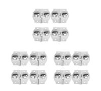 12 Pcs Metal Folding Hinge for Toolboxes and Storage Chests, Iron | Hidden Groove Mounting, Dual Shaft Stop Points, Anti Loosening Design, Vintage Silver Finish