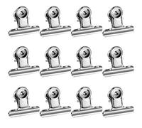 12 PCS Metal Hinge Clips with Bull Head Design - Black Letter and Paper Clips for Documents, Food Bags, Photos