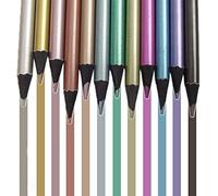 12 pcs Metallic Colored Drawing Pencils Black Wooden Art Sketching Pencils Non-toxic Colored Art Pencils Set Vibrant Color Painting Pencils Travel Painting Writing Artist Kit Supplies