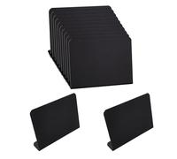 12 Pcs Mini Chalkboard Signs, L-Type Small Black Chalkboard Signs, Mini Chalkboard Signs, for Food Pricetags, Weddings, Party, Bakery (10 x 7.5cm)