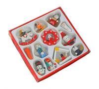 12 Pcs Mini Christmas Ornaments - Christmas Tree Hanging Ornaments, For Holiday Decor, An Excellent Gift Between Friends (Red A)