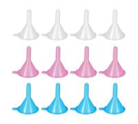 12 Pcs Mini Funnels with Spout, Small Kitchen & Lab Filling Funnels for Essential Oils, Perfume, Shampoo, Bottles, Powder, Sand