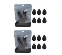 12 Pcs Mini Makeup Sponge, Multi Colored Makeup Sponge, Small Beauty Sponge Set for Foundation, Powder, Concealer Highlight, Eye Shadow Soft Facial Makeup Tools for Women (Black)