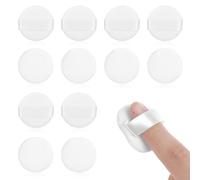 12 PCS Mini Powder Puffs, Finger Powder Puff Mini Microfiber Powders Pact Makeup Sponges Reusable 3.5cm Small Powders Puff Makeup Sponges Finger-Sized Make up Puffs for Rouge/Highlight/Shadow