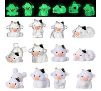 12 Pcs Mini Resin Animals Mixed Set, Mini Resin Figures and Plastic Animals, Little Animals Collection for Garden Aquarium Tabletop Dollhouse Landscape Birthday Party Decor
