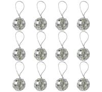 12 PCS Mirror Balls, Disco Balls, Disco Reflective Mirror Balls, Disco Mini Decorative Balls, DIY Decorations, Suitable for Christmas Trees, Cakes, Lights, Parties (2cm)