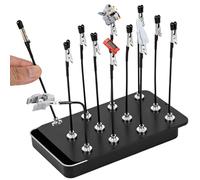 12 PCS Model Painting Stand Base Holder, Magnetic Helping Hands Soldering Tool with Bendable Alligator Clip Sticks, Adjustable Modeling Tools for Easy Airbrush Use & Miniature Painting