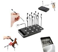 12 PCS Model Painting Stand Base Holder, Model Metal Magnetic Clamps, Adjustable Magnetic Clip Set, Flexible Wire Clamps Rubber Tips for ModelAirbrush Metal Organizer for Hobby DIY Card Miniatures