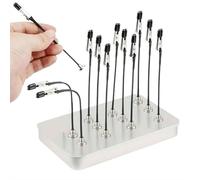 12 PCS Model Painting Stand Base Holder Set, Adjustable Magnetic Clips with Flexible Wire Clamps and Rubber Tips, Miniature Support Organizer for Airbrushing, Soldering, DIY Crafts & Hobby Projects