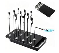 12 PCS Model Painting Stand Holder Set - Magnetic Bendable Alligator Clip Holder with Rubber Tips & Storage Box - Adjustable Modeling Tools for Miniatures & Airbrushing