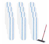 12 Pcs Mop Heads Replacement Pads Compatible with Vileda H2PrO Floor Mop System, Microfibre Washable Reusable Flat Moping Head Refills, Strong Dirt Absorption