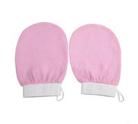 12 pcs Moroccan Exfoliating Glove Mitts for Hammam Bath Scrub Gentle Texture for Effective Skin Renewal (2pcs Pink)