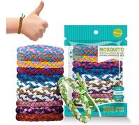 12 PCS Mosquito Repellent Bracelet, Adjustable Leather Band, Natural Anti-Mosquito, Deet Free Travel Essentials, 350 Hours Mosquito Repellent, Natural Insect Repellent Bracelet for All Ages