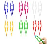 12 PCS Motor Skills Tweezers, Craft Tweezers for Beading & Handmade DIY, Precision Tool for Sorting & Counting, Fine Motor Skills for Sensory Bins & Craft Projects