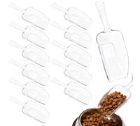 12 Pcs Multi Purpose Kitchen Scoops - Small Ice Cream Scoop Mini Scoop,Clear Plastic Acrylic Sweet Scoops for Food，Flour，Ice Cream，Candy，Tea and Coffee (4.3 inches)