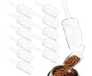 12 Pcs Multi Purpose Kitchen Scoops - Small Ice Cream Scoop Mini Scoop,Clear Plastic Acrylic Sweet Scoops for Food，Flour，Ice Cream，Candy，Tea and Coffee (4.3 inches)