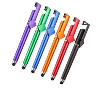 12 Pcs Multifunctional 3 in 1 Phone Holder Touch Screen Pen Ballpoint Pen Touch Screen Stulys Tablet Phone Portable Note Take