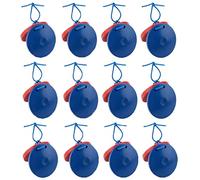 12 Pcs Musical Castanets Instrument, Clap Board Music Educational,Classroom DIY Wooden Percussion Instrument Finger Castanets for Kids Children Adults (Blue and Red)