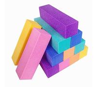 12 Pcs Nail Buffer Block for Acrylic and Natural Nails, 4 Sided Sanding Buffers for Gel Nails Fingernail Shine Buffing Filer Set, Professional Manicure Polisher Buffer Bulk Medium Grit Mix Color